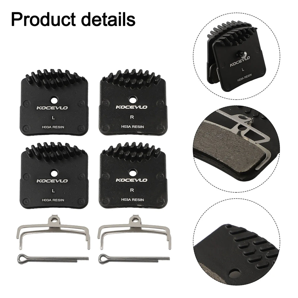 2022 New MTB Replacement Part Disc Brake Pads Incoming Bicycle Black Cooling Four Piston Resin ForShimano H03A Oasis Select
