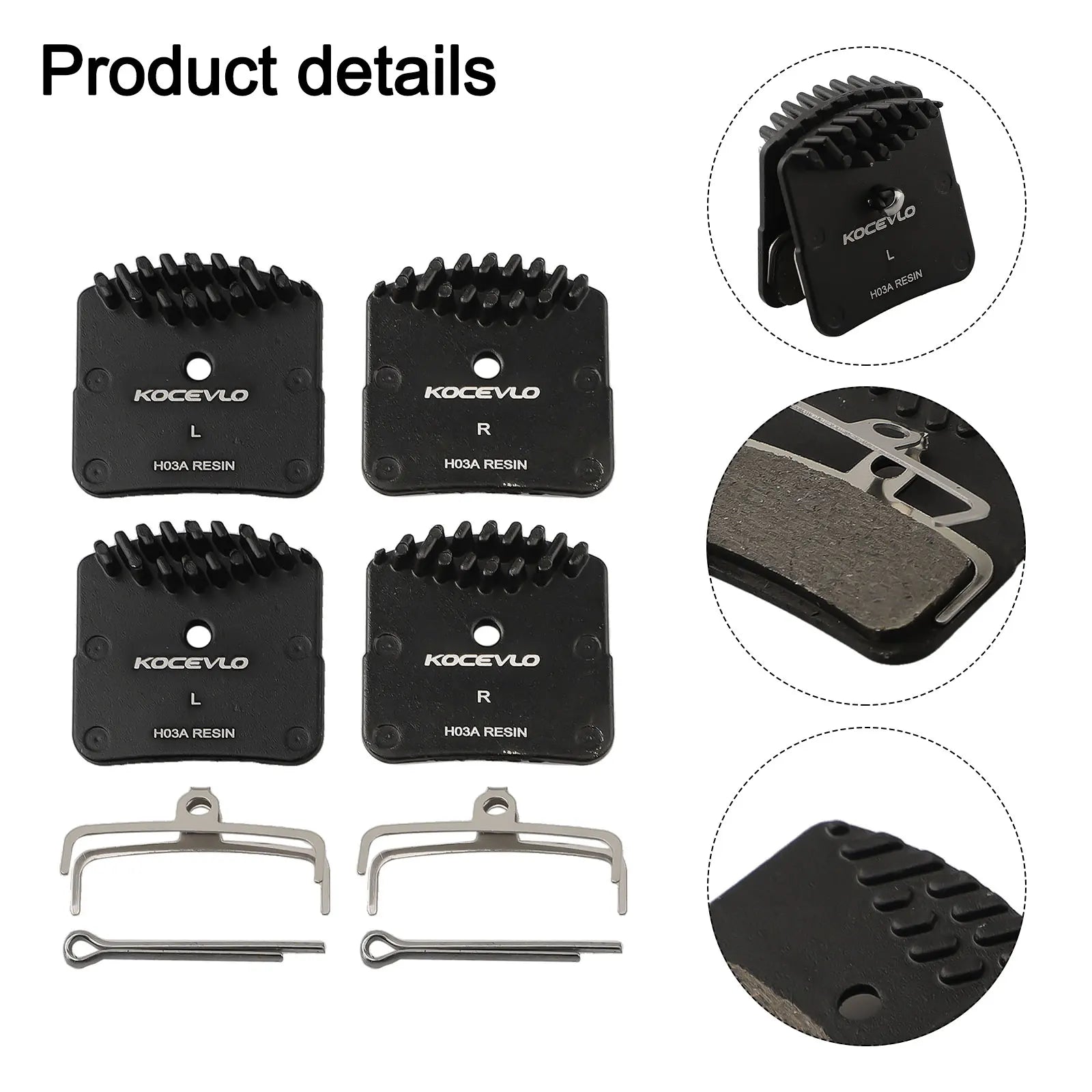2022 New MTB Replacement Part Disc Brake Pads Incoming Bicycle Black Cooling Four Piston Resin ForShimano H03A Oasis Select