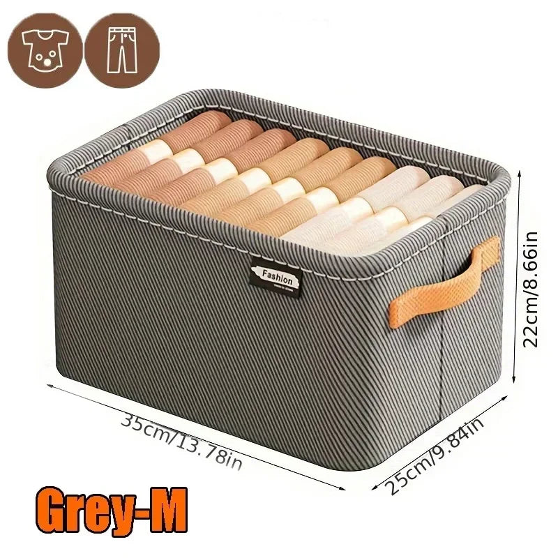 Thicken Clothes Organizer Pants Sweater Storage Cabinets Drawers Organizer Jeans Storage Box Wardrobe Clothes Storage Organizers Oasis Select Grey M 1PC