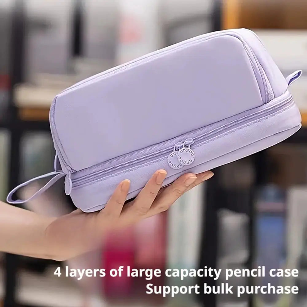 Large Capacity Multilayer Pencil Case – Nylon Zipper Pouch Pencil Case Oasis Select