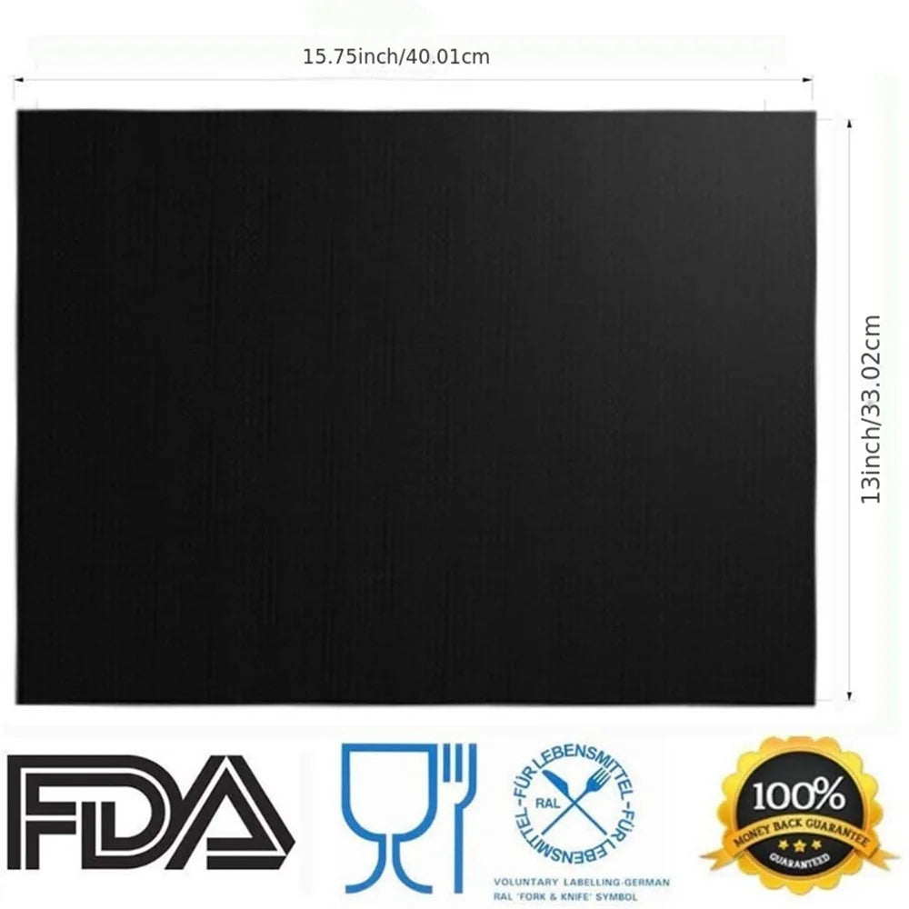 BBQ Grill Mat Non-stick Mat Heat Resistant Grill Mat Outdoor Baking Reusable Barbecue Party Mat 40x33cm Grill Accessories Oasis Select