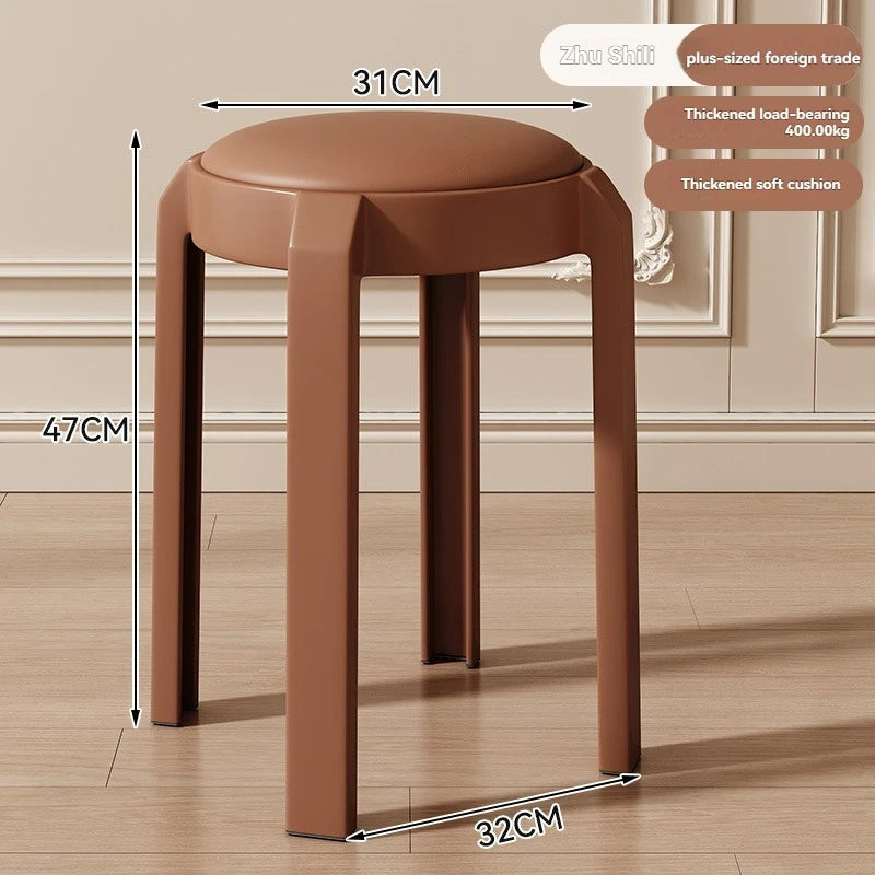 Plastic dining stools for home use in Nordic restaurants. Soft bag stools can be stacked for backup and high stools can be queue Oasis Select brick-red-31cm