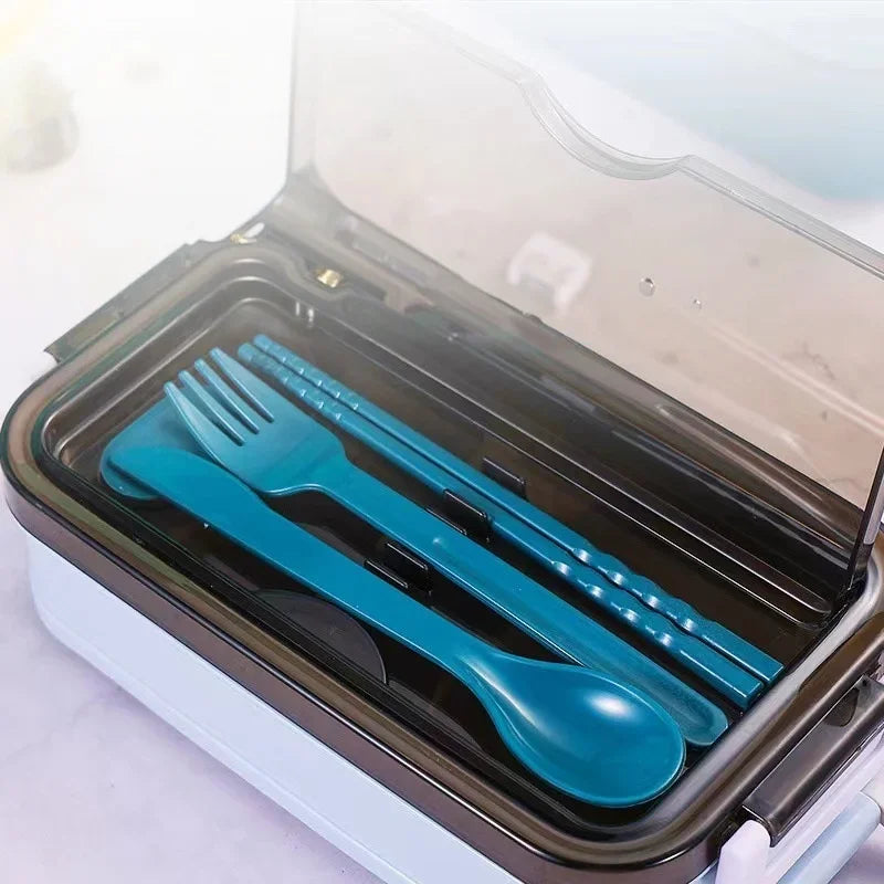 3-Layer Bento Lunch Box – Leakproof, Microwave Safe + Utensils Bento Lunch Box Oasis Select