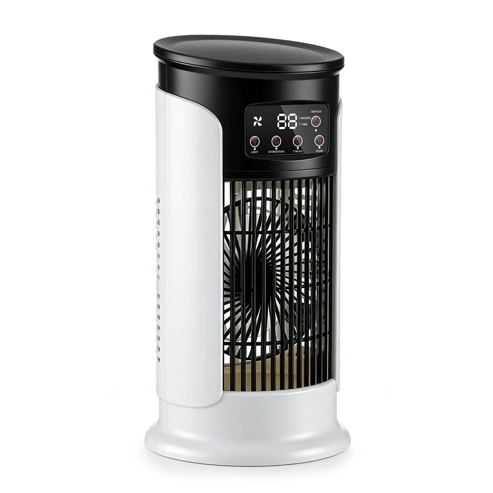 Portable USB Desk Air Cooler Fan & Humidifier | 6 Speed, LED