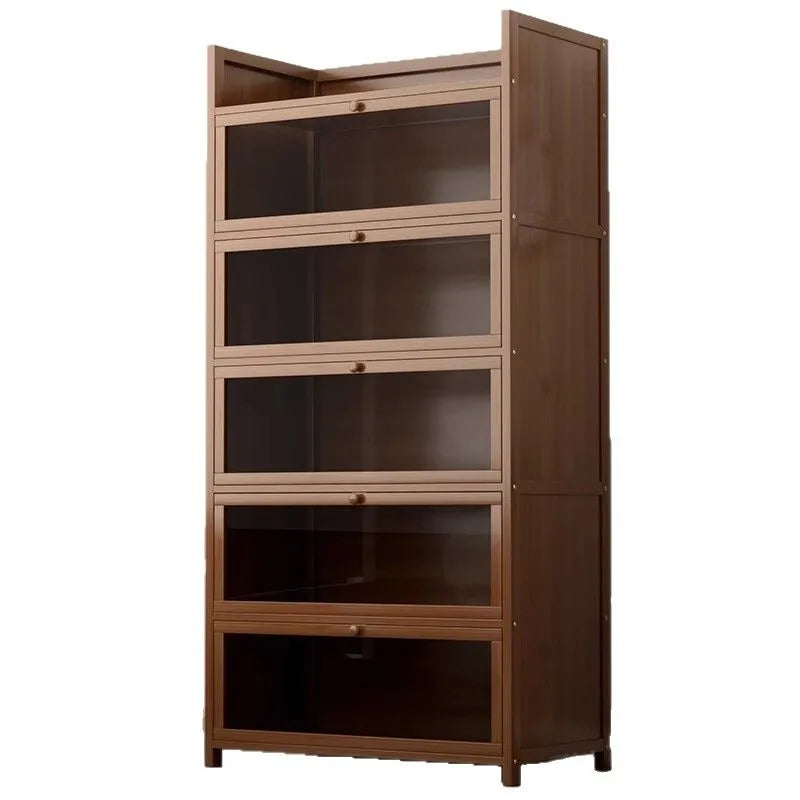 Bookshelf, bookcase, dust-proof floor-standing storage rack, household children and students storage rack with doors Oasis Select