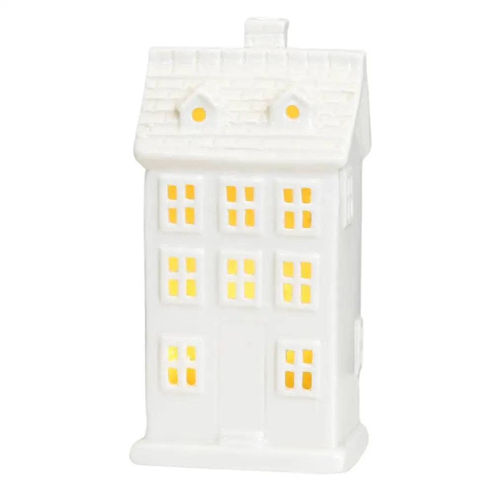 LED Ceramic Christmas Village House | Handmade Holiday Ornament