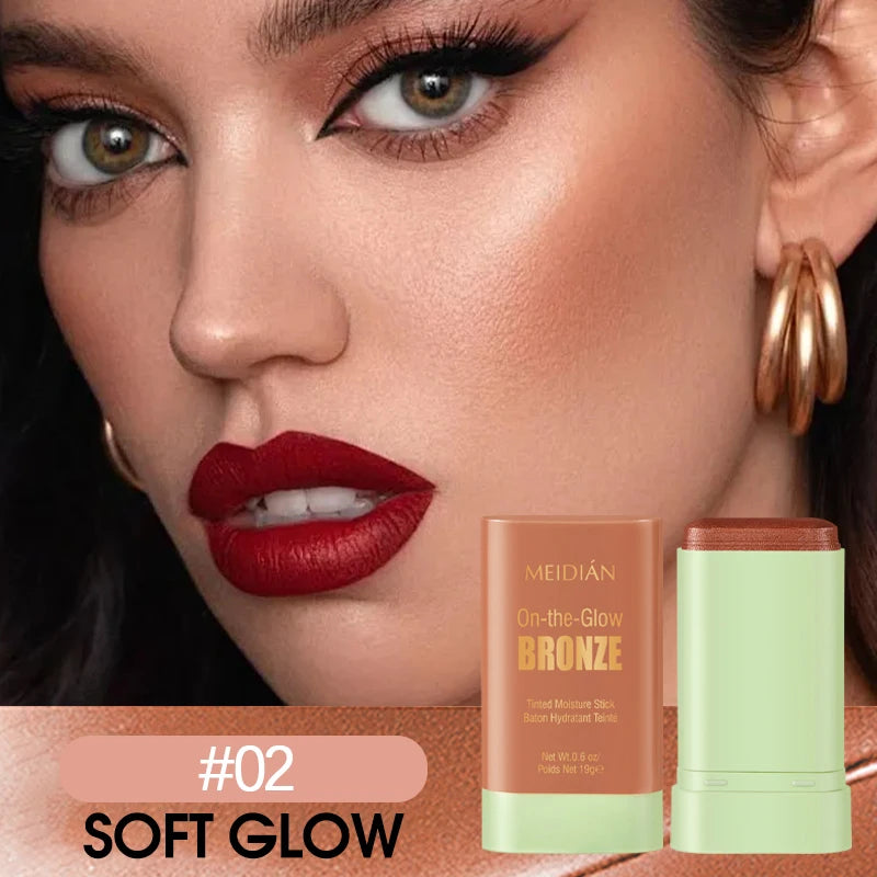 Waterproof Powder Blush Stick – Long-Lasting Vibrant Color Powder Blush Stick Oasis Select 02 SOFT GLOW