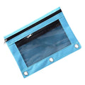Colorful Double Layer canvas Cloth Zipper Paper File Folder Book Pencil Pen Case Bag File Document Bags Oasis Select Blue