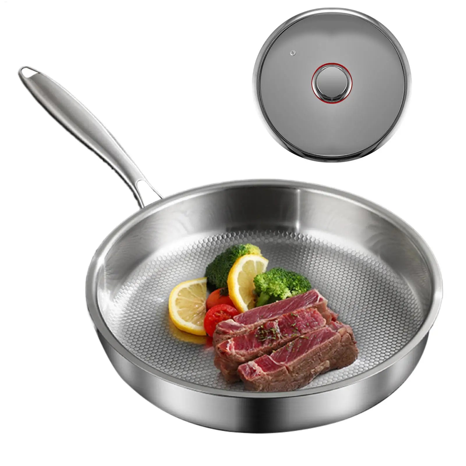 Nonstick Frying Pan with Lid Nonstick Frying Pan Skillet Titanium Alloy Cookware Pots with Lid Kitchen Supplies for Home Oasis Select 20cm
