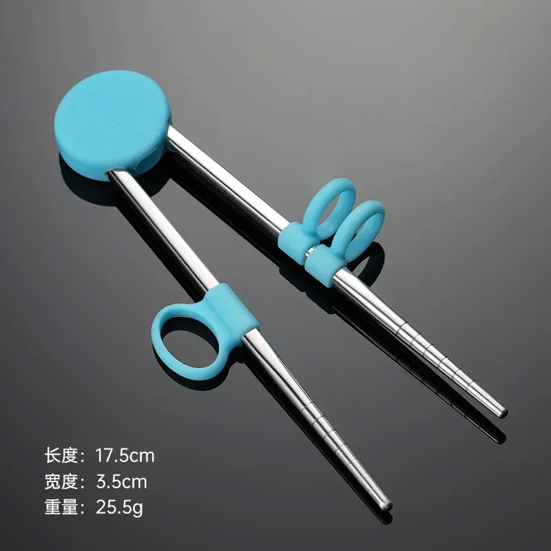 Training Chopsticks Beginner Chinese Japanese Food Removable Children Learning Dinnerware Stainless Steel Tableware Accessories Oasis Select 1