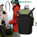 Water Bottle Holder Phone Pocket Outdoor Waterproof Adjustable Strap Nylon Backpack Shoulder Pouch for Cycling Hiking Camping Oasis Select A green
