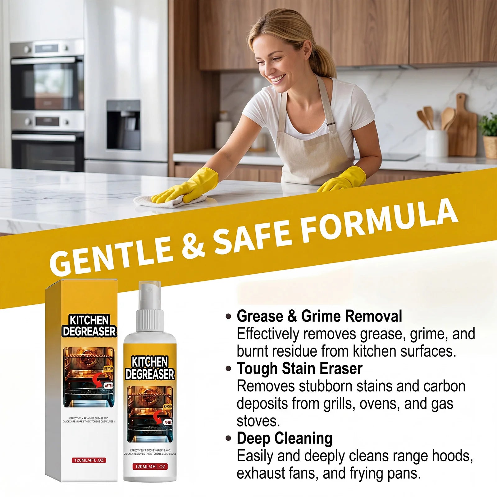 Kitchen Degreaser Spray – Cuts Grease, Grime & Burnt Carbon Kitchen Degreaser Spray Oasis Select