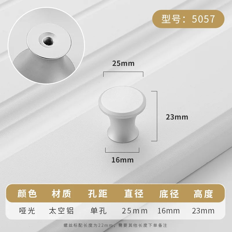 Aluminium Alloy Black Cabinet Knobs Kitchen Cabinet Handles Drawer Pulls Furniture Handle Hardware Oasis Select matt5057-single hole