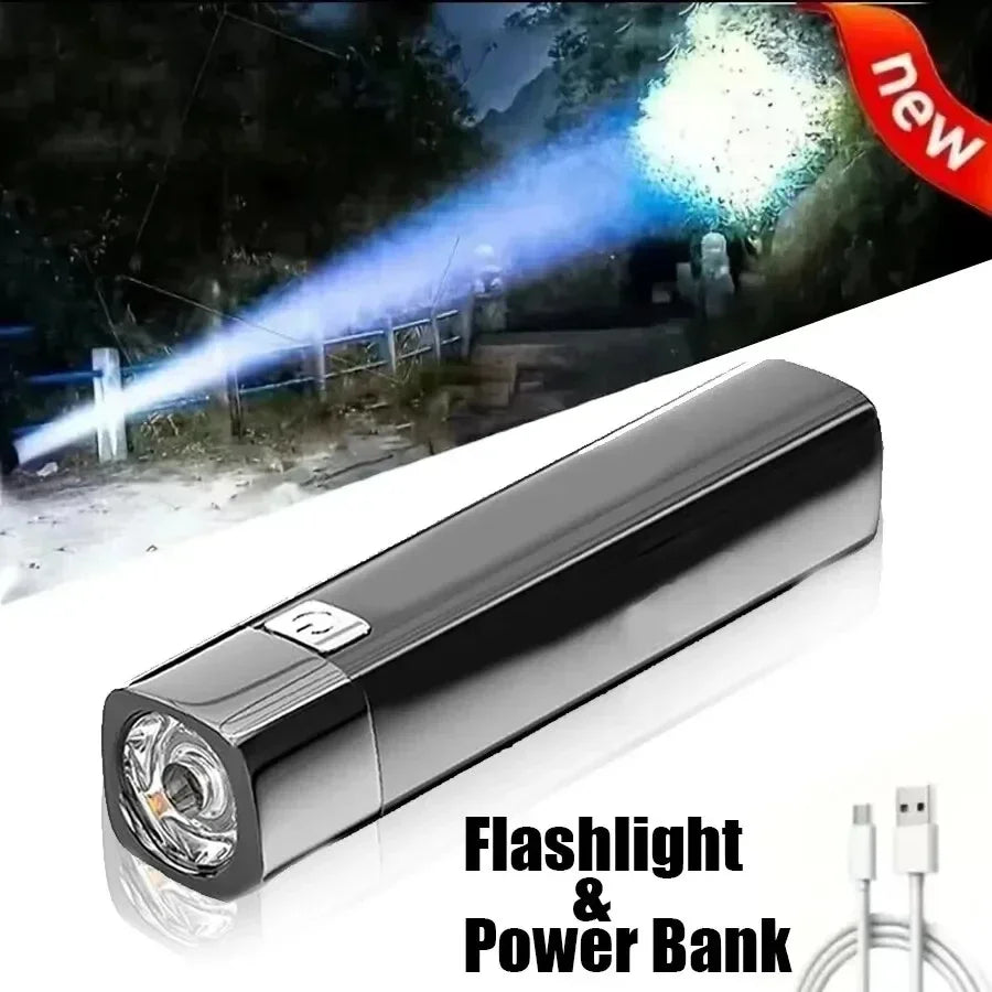 3 Modes Portable 2 IN 1 Ultra Bright G3 Tactical LED Flashlight Mini Outdoor Lighting Power Bank Flashlight With USB Charging Ca Oasis Select
