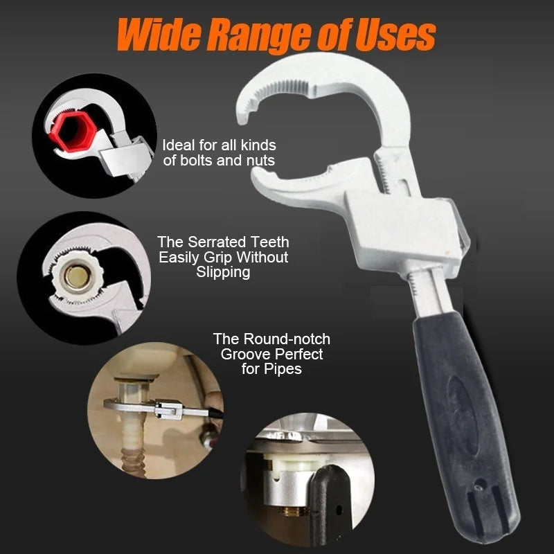 SLADE Adjustable Double-Ended Bath Wrench | Aluminium Alloy Adjustable Bath Wrench Oasis Select