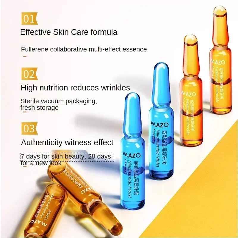 60 Pieces Niacinamide Moisturizing Essence Anti Wrinkle Pore Minimizer Skincare Acne Treatment Anti-Aging Oil-control Face Serum Oasis Select