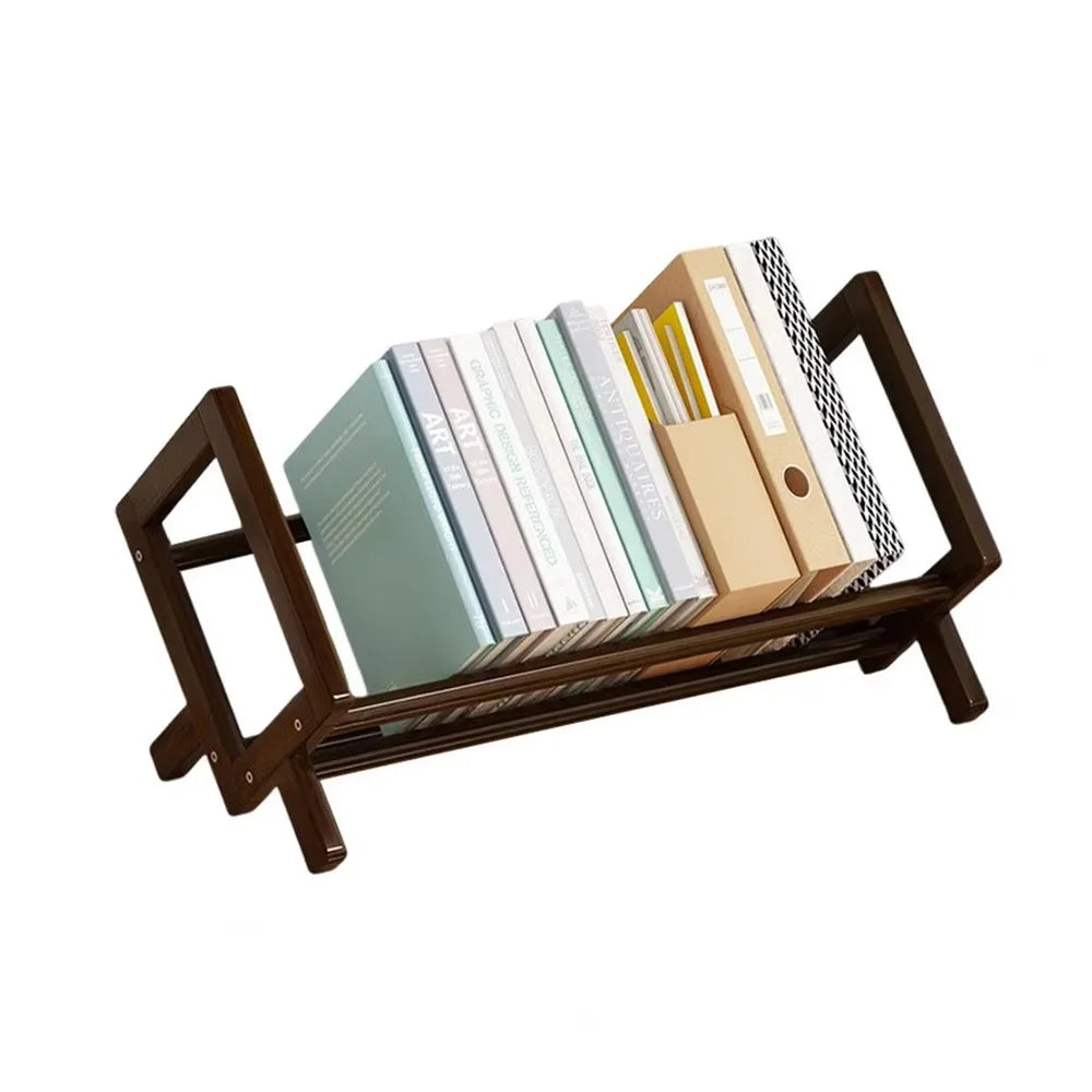 Bamboo Desktop Book & Magazine Display Shelf | Quick Assembly
