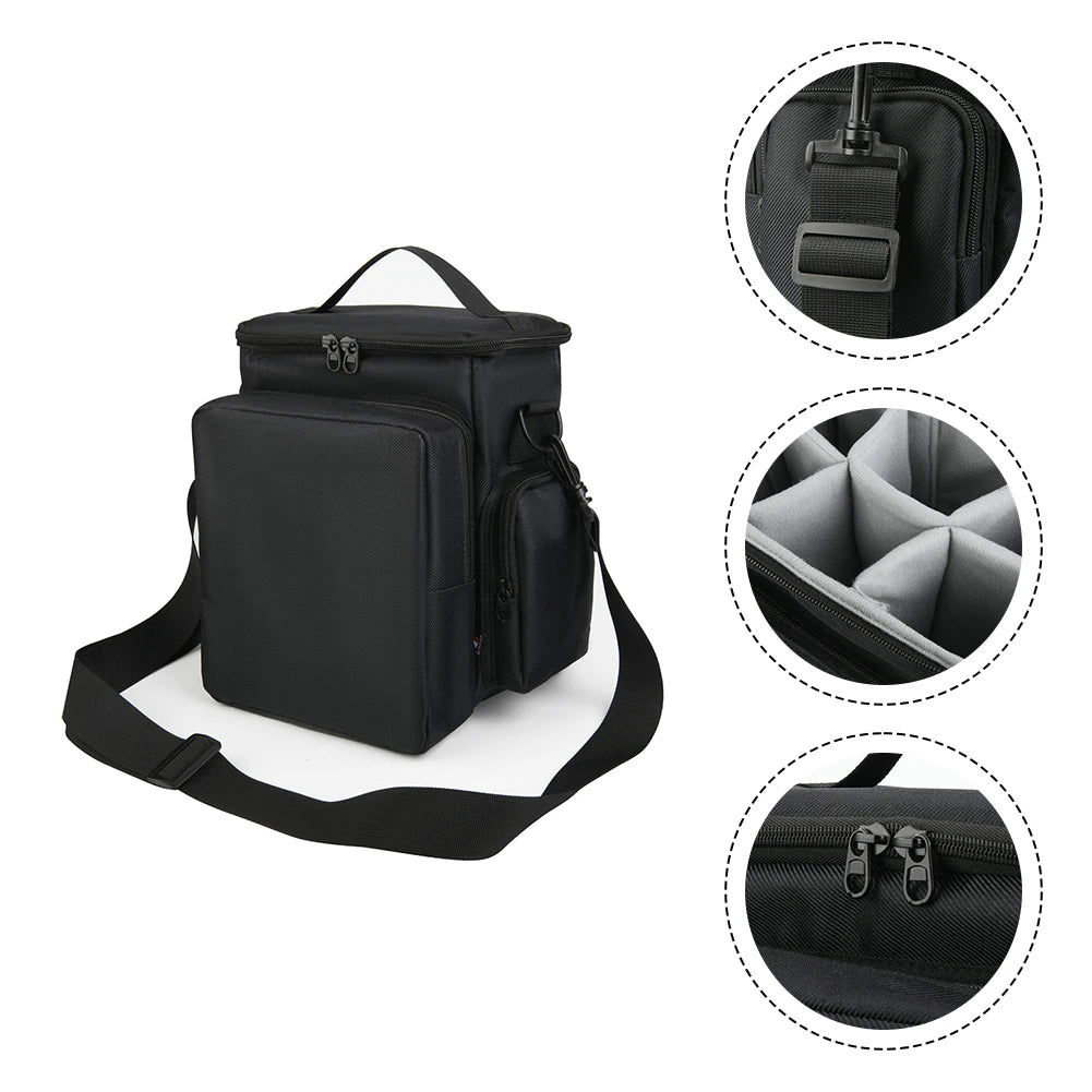 Wireless Microphone Case Heavy Duty 6-Slot Wireless Microphone Case With Shoulder Strap Portable Audio Accs Consumer Electronics Oasis Select