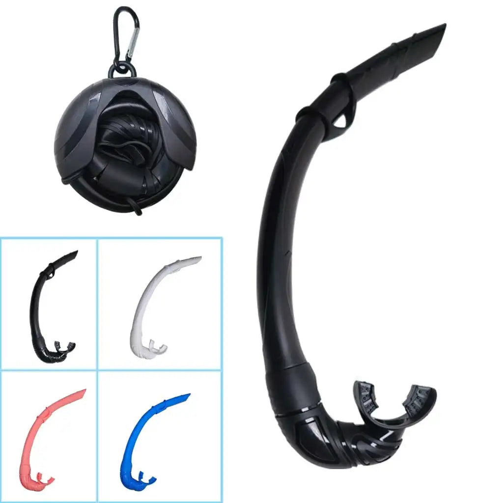 Roll Up Silicone Snorkel Swimming Swim Snorkel with Hanging Buckle Comfortable Breathing Tube for Snorkeling Oasis Select