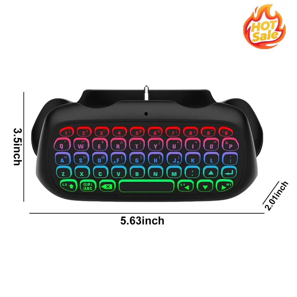 Mini Chatpad Built-in Speaker Compact Keypad with 3.5mm Audio Jack for Messaging and Gaming Live Chat ForPS5 Oasis Select
