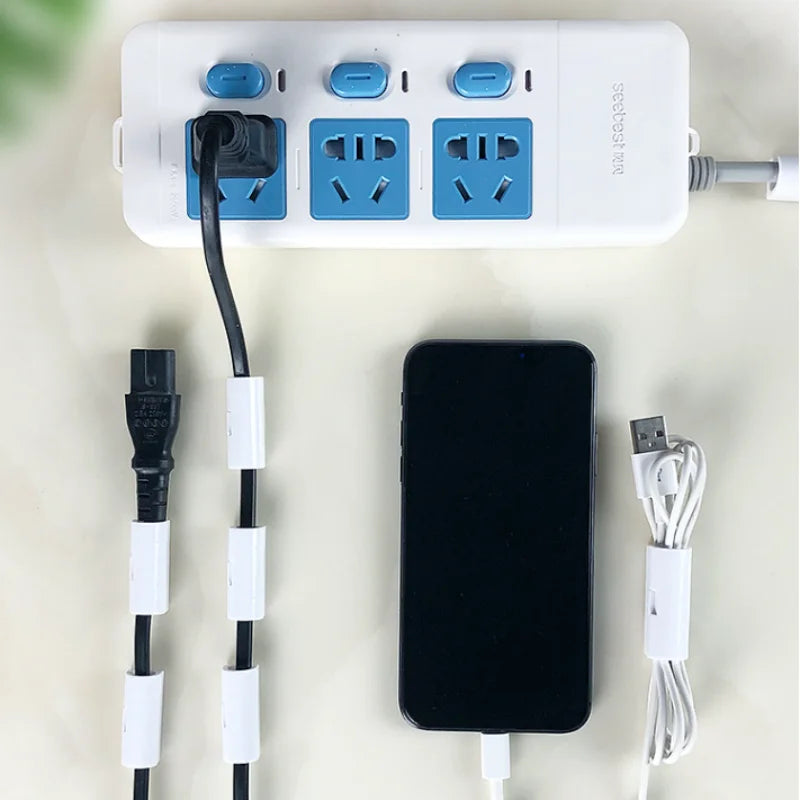 USB Cable Organizer Clips Wire Winder Holder Earphone Mouse Cord Clamp Protector Management Adhesive Hooks Desk Home Supplies Oasis Select
