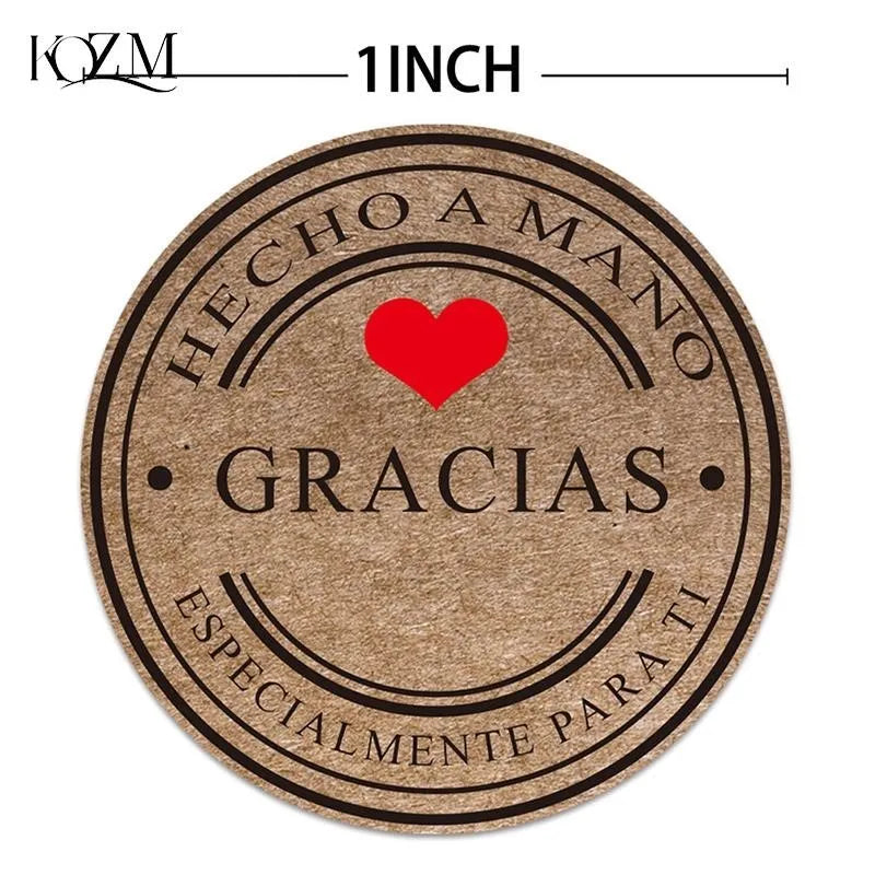 500 Pcs Gracias Spanish Thank You Stickers | Scrapbooking Labels