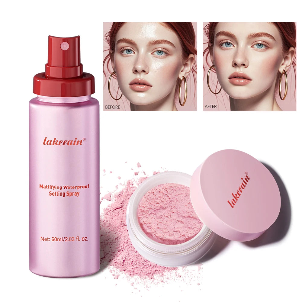 Oil Control Setting Powder Spray Set Matte Base Makeup Control Oil Waterproof Make-up Fixer Spray Hide Pores Setting Powder Oasis Select