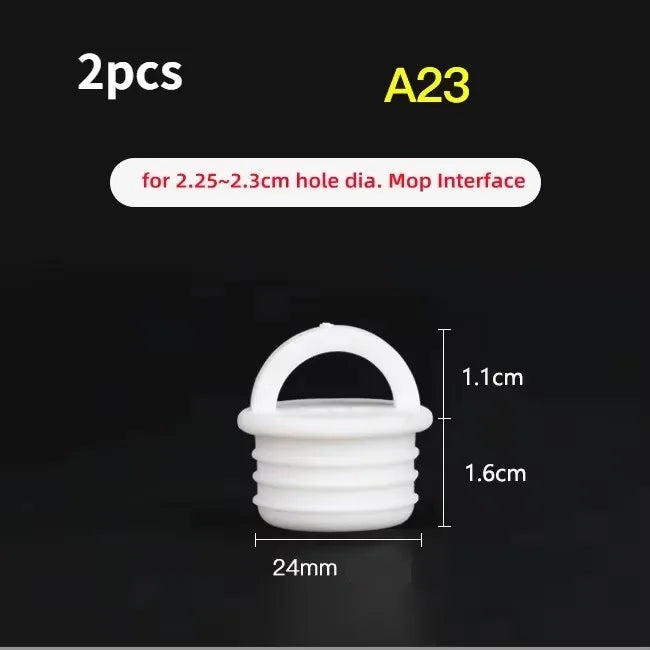 2pc White Mop Bucket Drain Stopper Round Bucket Scupper Drain Holes Plugs with handle Outfall Cover For Bathroom Kitchen Tools Oasis Select A23