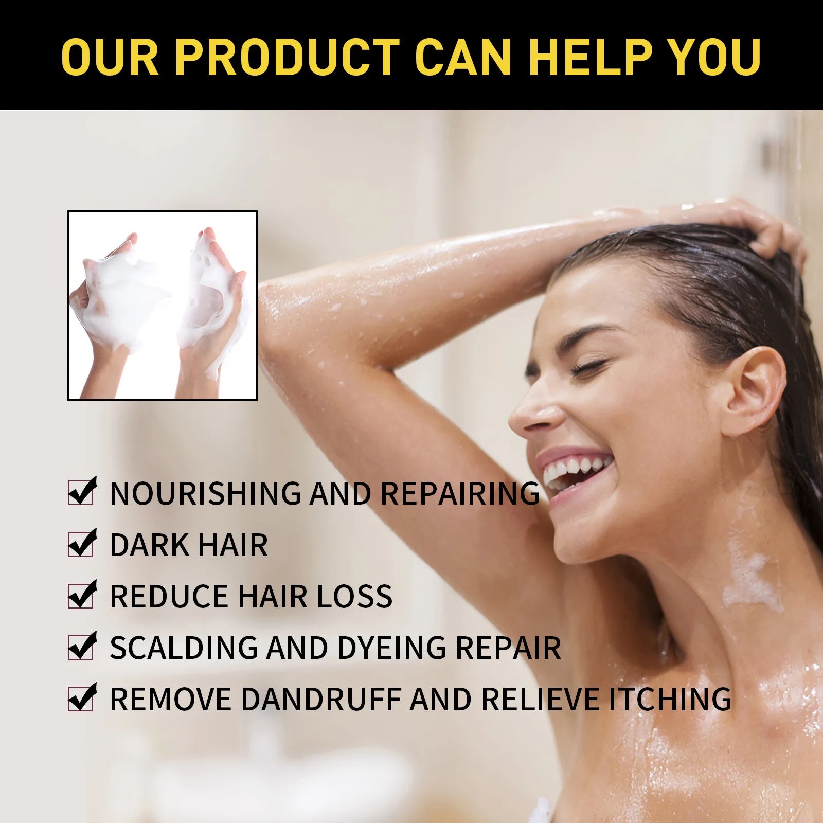 EELHOE Gray Hair Color Dye Shampoo – Restore Black Hair Hair Color Shampoo Oasis Select