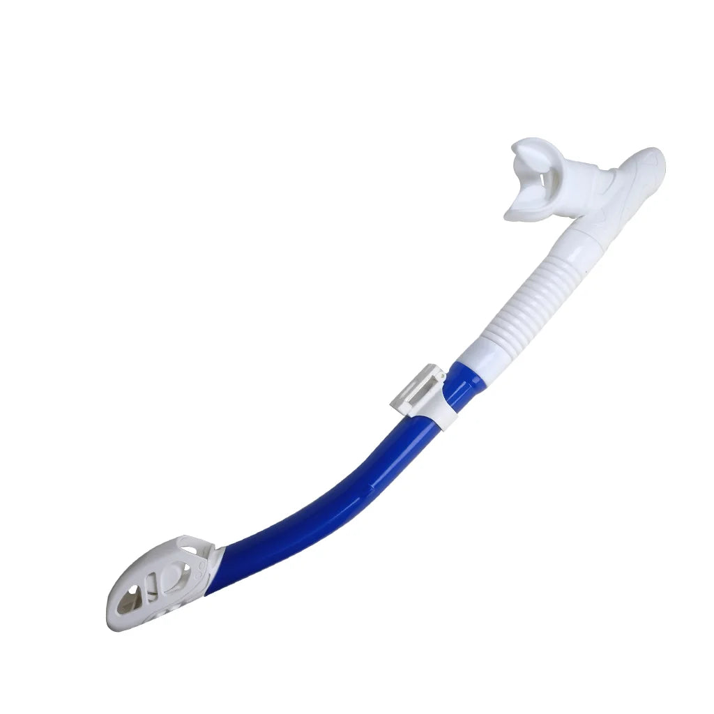 Dry Snorkel Soft Tube for Scuba Diving, Snorkeling, Freediving, Spearfishing with Hypoallergenic Silicone Mouthpiece Oasis Select Blue