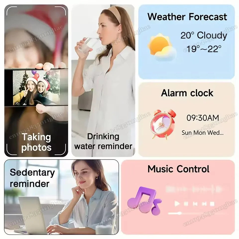 Smart Watch For Android IOS Watches 2.01inch HD Display Bluetooth Call Message Alert Music Sports Mode Smartwatch Men Women Gift Oasis Select