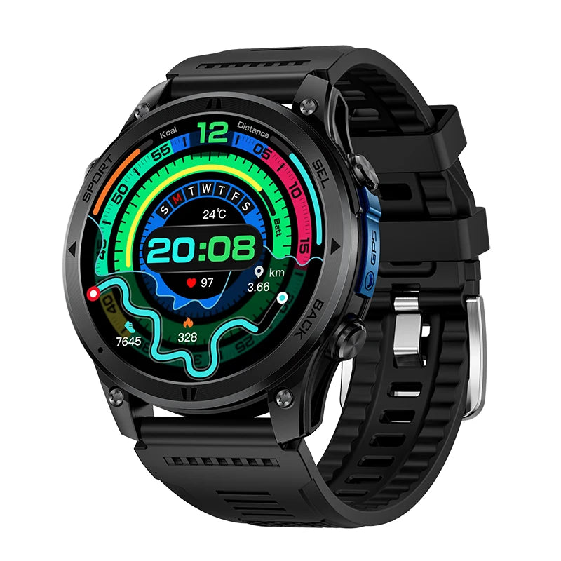 Outdoor GPS Path 1.46"100+ Multi-sport Mode BT Call Smart Watch IP68 Waterproof Sports Run Tracker Compass Smartwatch Men 530mAh Oasis Select BBBKS
