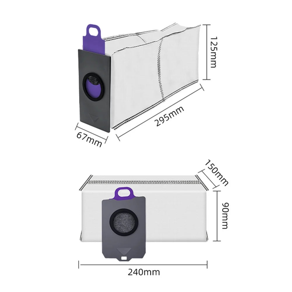 10pcs Ultra-fine Filter Dust Bag For Narwal Flow Robot Vacuum Cleaner Meltblown Fabric Replacement Parts Home Cleaning Tool Oasis Select