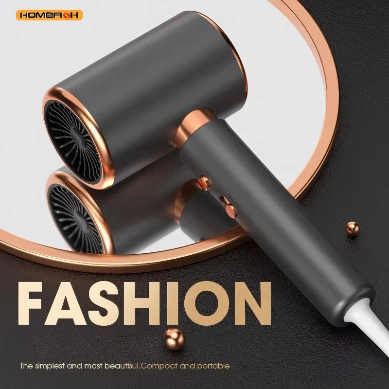 HOMEFISH 2000W Salon Hair Dryer with Hot/Cold Air Brush Negative Ionic Technology 5th Gear Strong Power Hairdryer without Comb Oasis Select