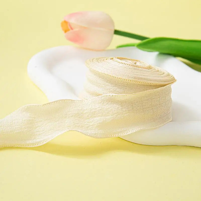 Fishtail Ruffled Linen Ribbon Roll – Weddings, Gifts & Crafts