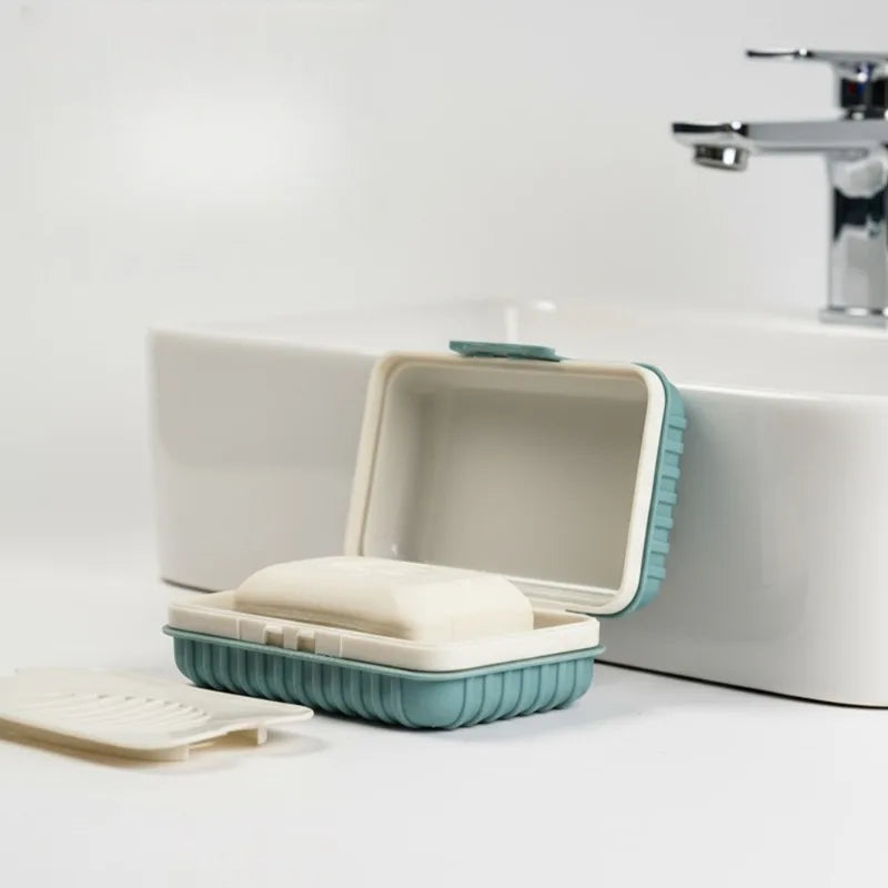Portable Travel Soap Box Leakproof Lidded Holder for Bathroom and Outdoor Daily Use Bathroom Home Organization Oasis Select