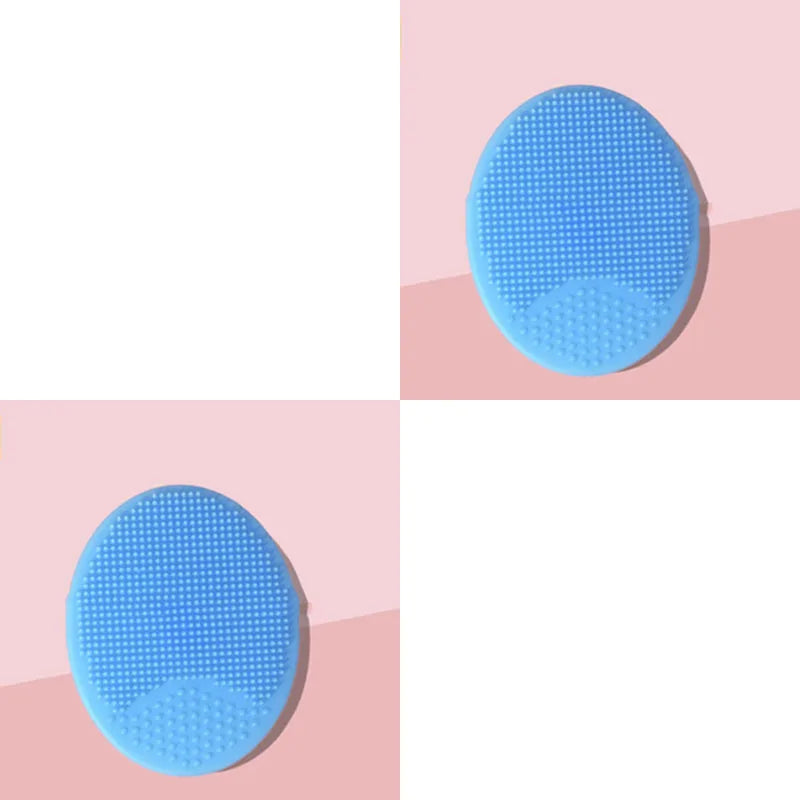 1/4pcs Soft Silicone Baby Bath Head Massage Brushes Hair Washing Brush Scalp Comb Kids For Newborn Bath Wipe Washing Hair Tools Oasis Select 2pcs blue