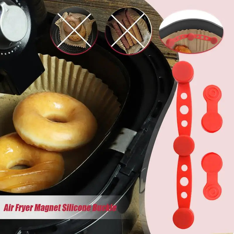 Air Fryer Silicone Magnet Buckle Parts Air Fryer Magnets for Parchment Paper Liner Holder Replacement Parts for Holding Down Oasis Select