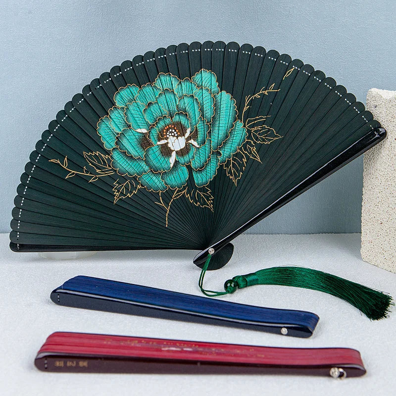 All-bamboo Folding Fan Chinese Ancient-style Dance Fan Summer Portable New Chinese-style Cheongsam Folding Fan Oasis Select