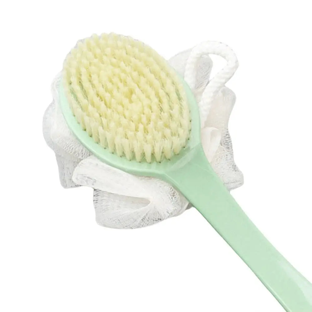 2-in-1 Double-sided Long Handle Shower Brush Body Clean Bath Brush Exfoliating Soft Bristle Shower Cleaning Tools Oasis Select