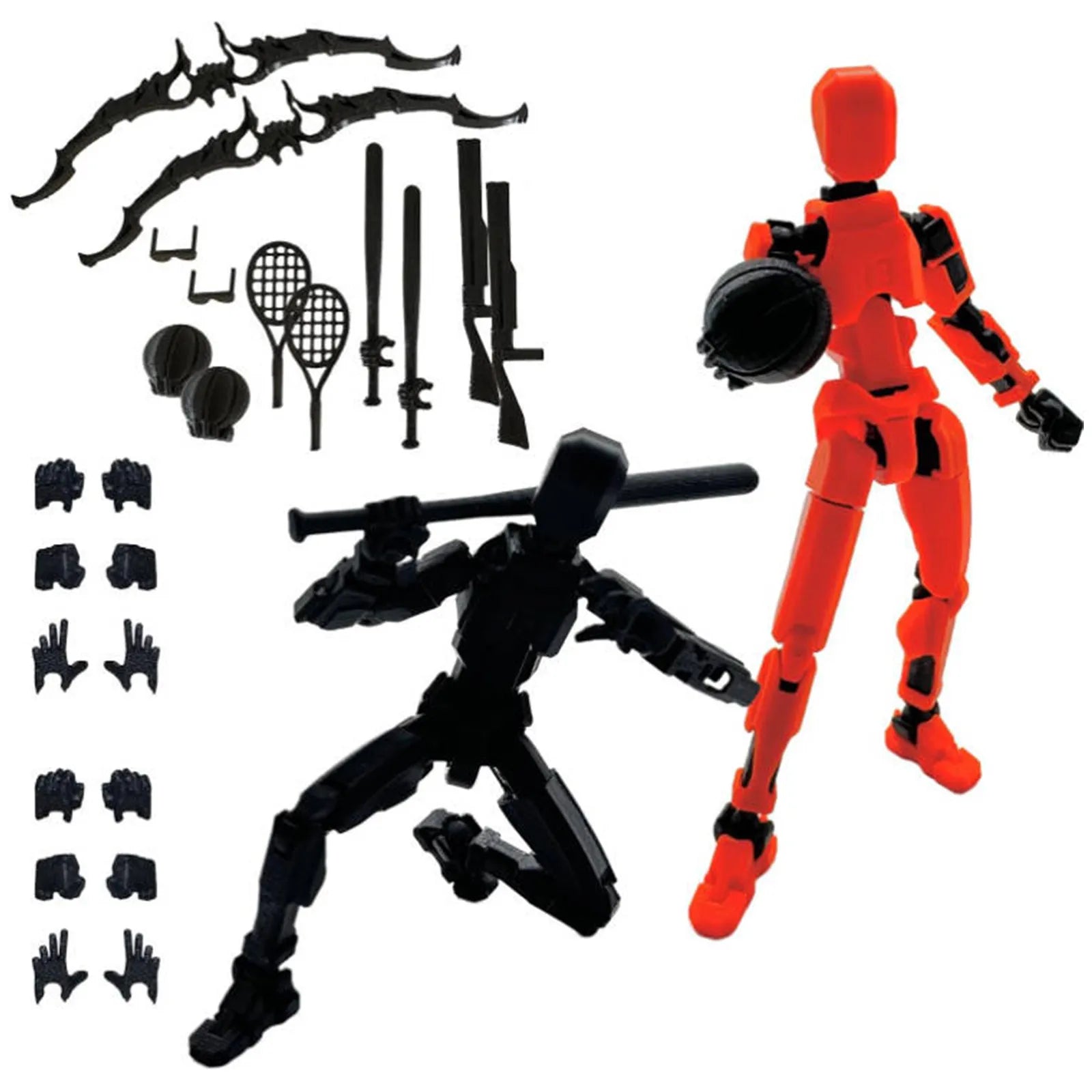 13-Joint Robot Action Figure with 6 Weapons | Desk Collectible Robot Action Figure Oasis Select 2PCS 3 One Size