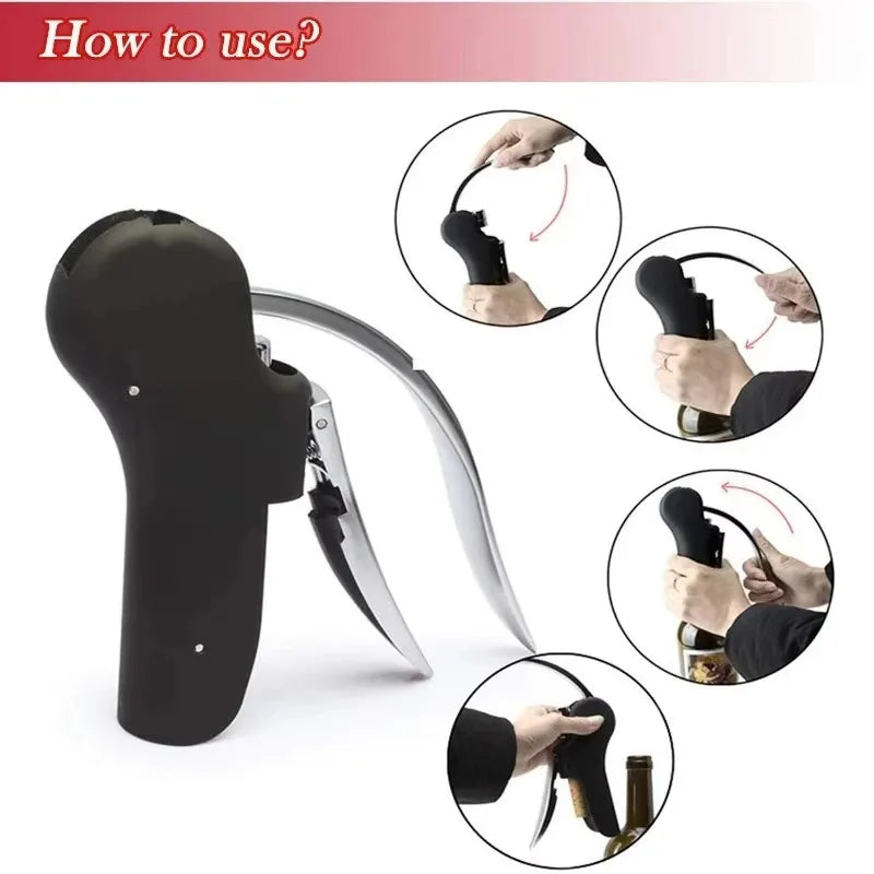 Convenient Bottle Openers Wine Tool Set Foil Cutter Bar Lever Corkscrew Cork Drill Lifter Kit Kitchen Accessories Oasis Select