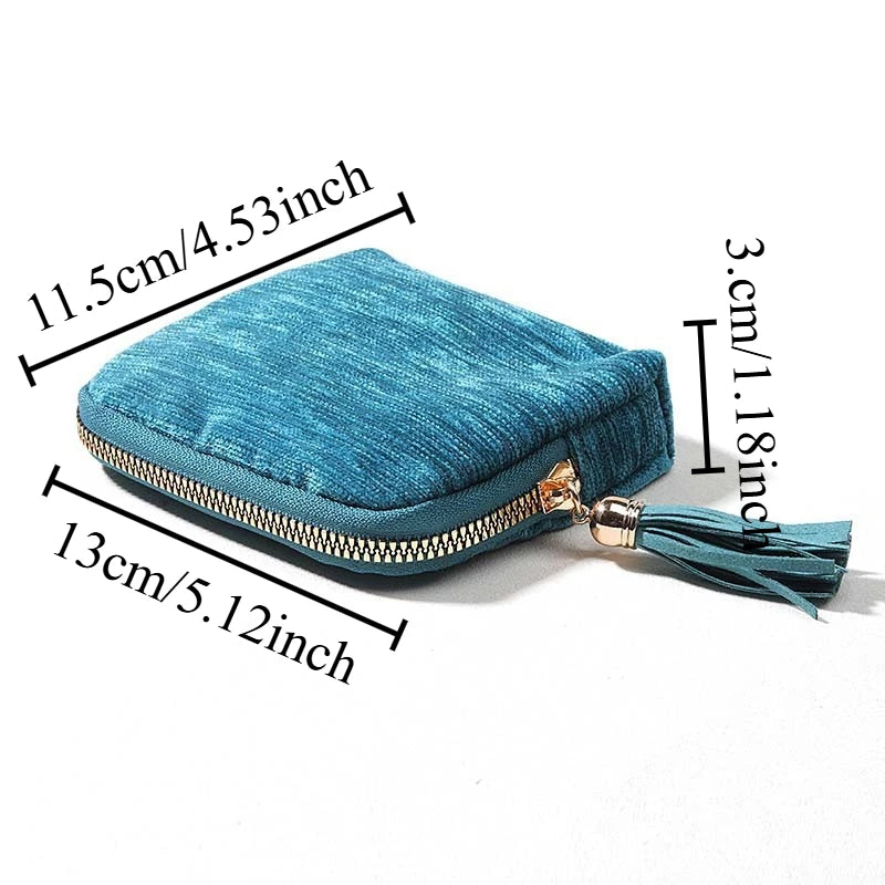 Handstring Storage Bag Portable Large Capacity Jewelry Bag Ring Pendant Bracelet Jewelry Box Jewelry Storage Oasis Select Blue
