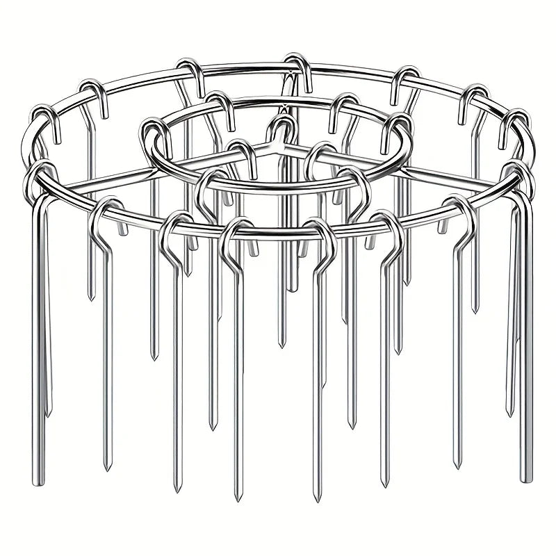 Vertical Air Fryer Skewer Rack for Even Heating,Holds Chicken Drumsticks Wings Thighs,Easy Clean BBQ Grill Rack for Home Kitchen Oasis Select