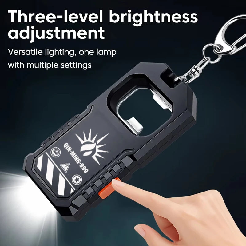 Mini COB Keychain Flashlight – USB-C Rechargeable Pocket Lantern