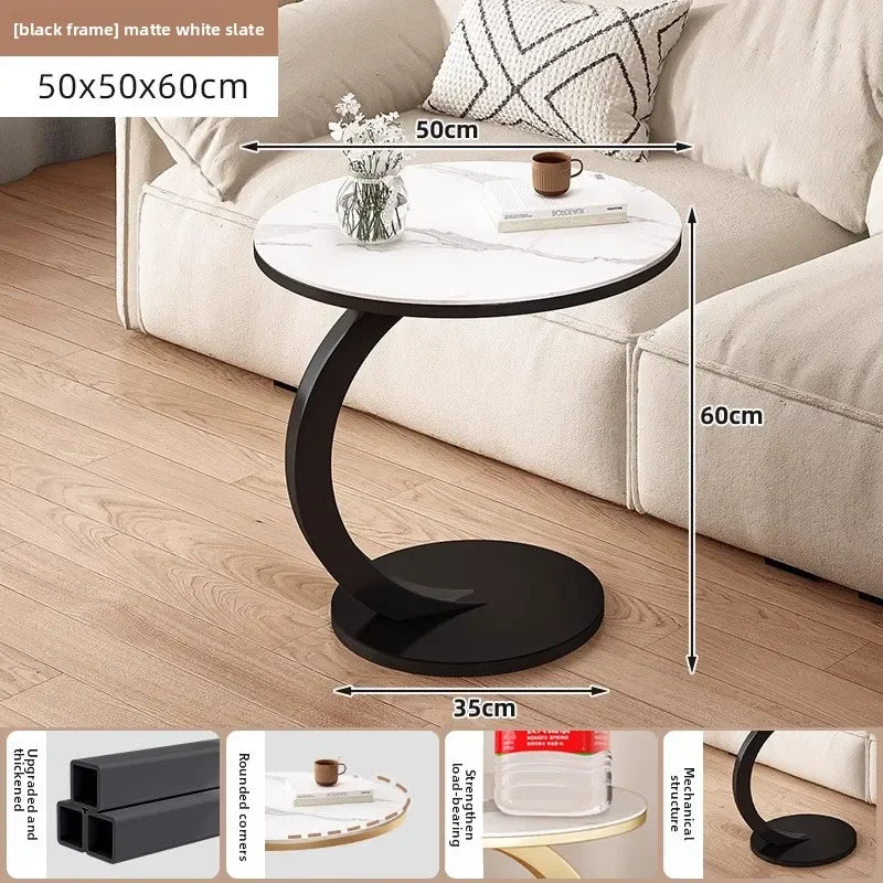 Coffee table marble side table sofa side table balcony small round table bedside table creative corner table small table Oasis Select YG-50CM-HEI