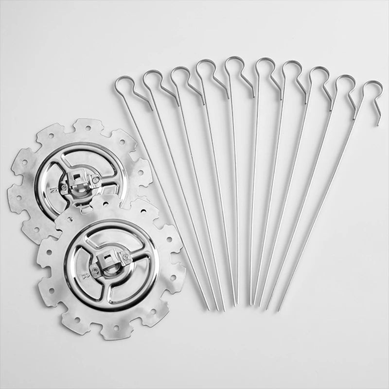304 Stainless Steel Rotating Grill Skewers BBQ Grill Cage Air Fryer Lamb Skewers Grill Electric Oven Accessories Oasis Select