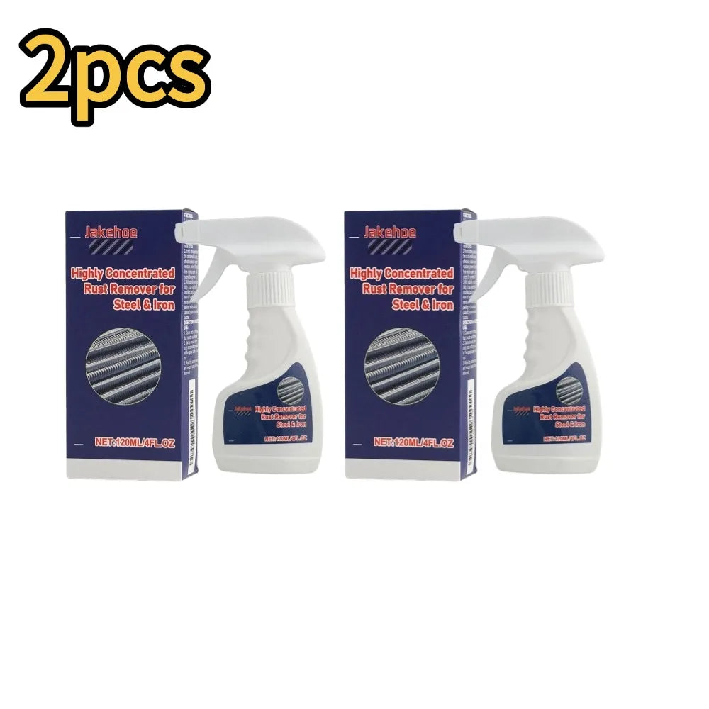 Metal Rust Remover Multipurpose Rust Stain Remover Gentle Portable Rust Remover Liquid for Rebar Iron Car Maintenance Cleaning Oasis Select 2pcs