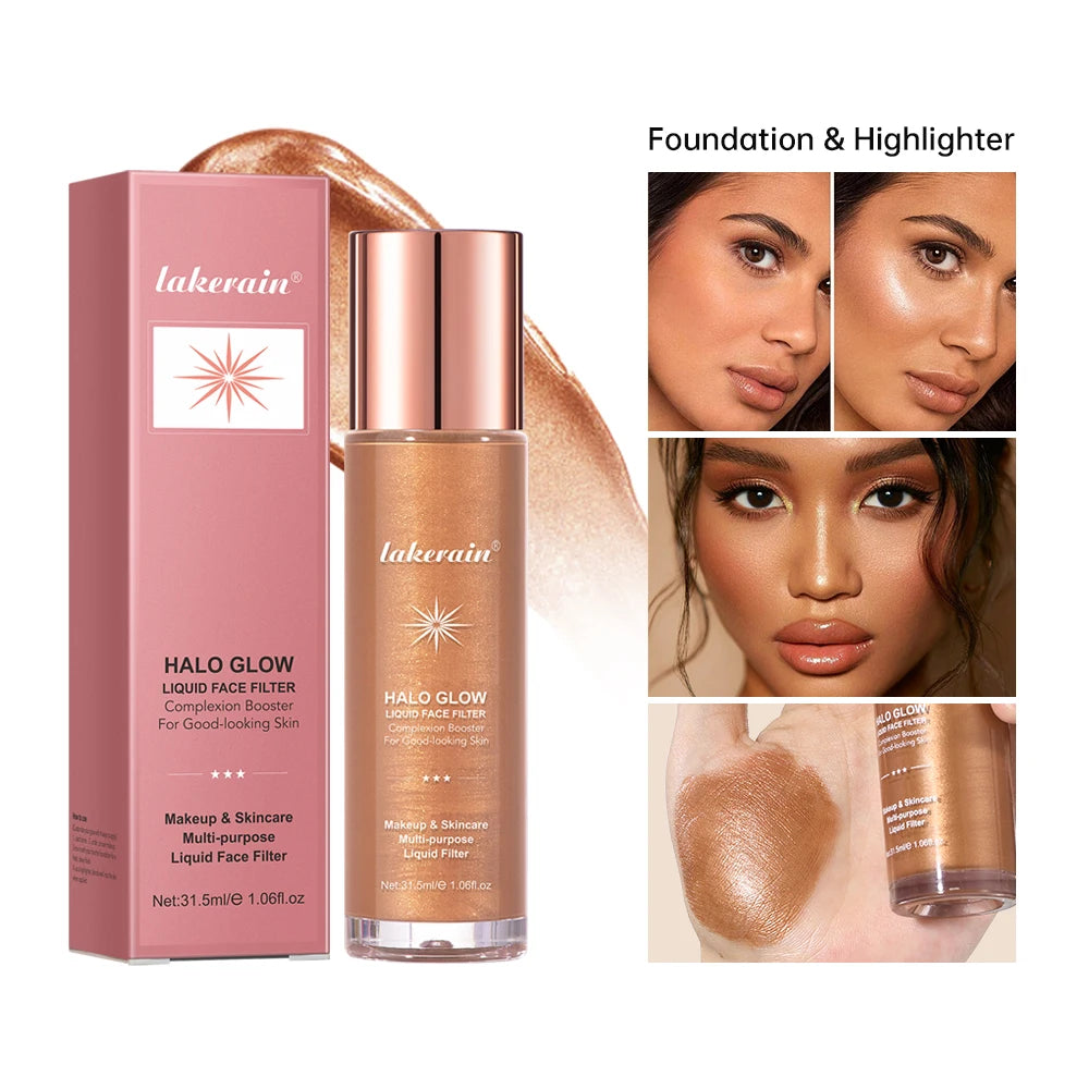 Halo Glow Liquid Face Filter | Highlighter & Complexion Booster