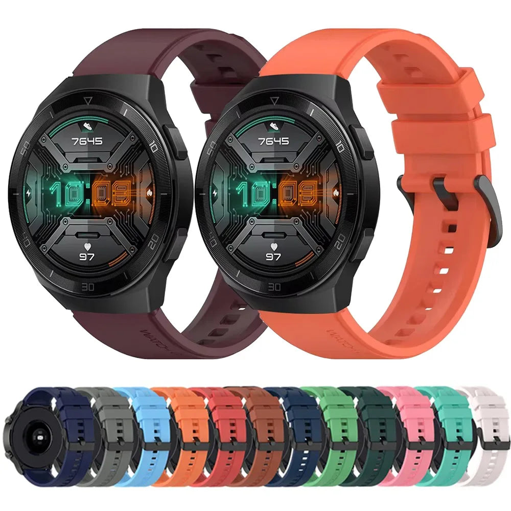 22mm Silicone Watch Band – Huawei GT2 Pro, GT3 & More Silicone Watch Band Oasis Select